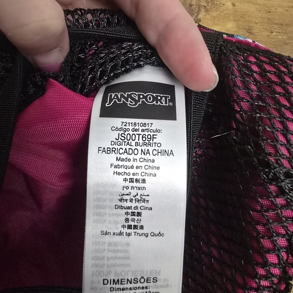 Jansport Black and Pink Make Up Travel Bag - Picture 4 of 6